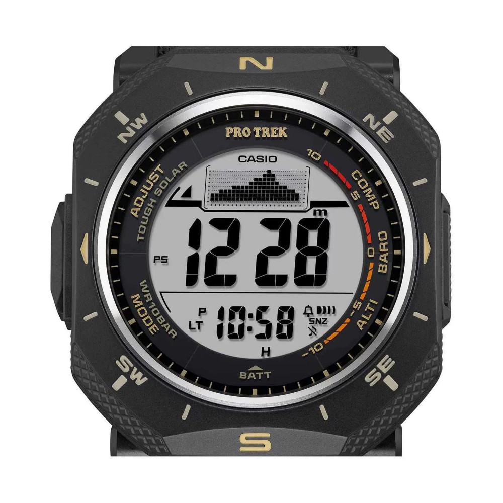 CASIO Protrek Tough Solar Chronograph Ρολόι Μαύρο Υφασμάτινο λουράκι PRG-69B-1ER