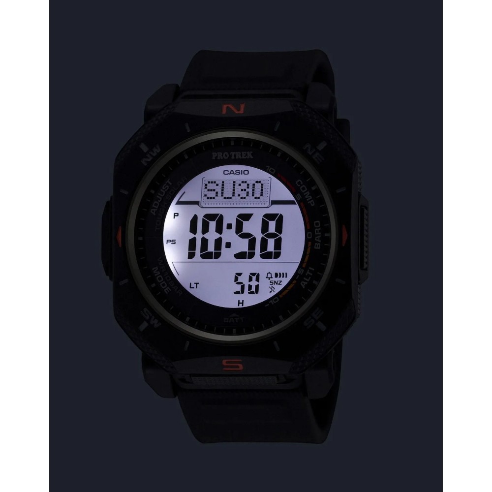 CASIO Protrek Tough Solar Chronograph Ρολόι Μαύρο Υφασμάτινο λουράκι PRG-69B-1ER