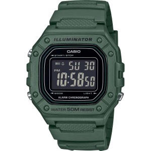 CASIO Collection Ρολόι Πράσινο Καουτσούκ λουράκι W-218H-3BVEF