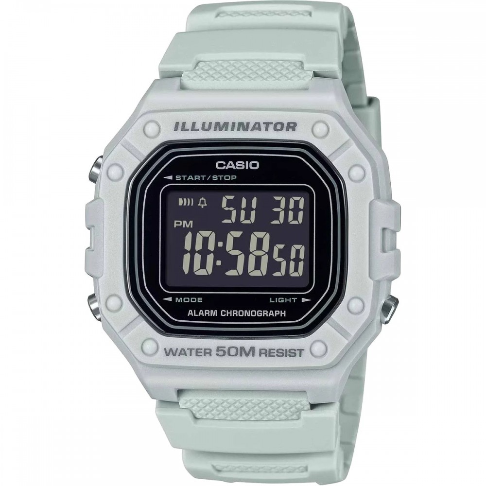 CASIO Collection Ρολόι Λευκό Καουτσούκ λουράκι W-218H-8BVEF