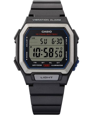 CASIO Standard Ρολόι Mαύρο Kαουτσούκ λουράκι W-738H-1AVEF