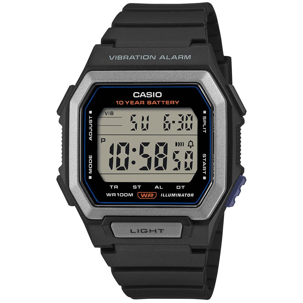 CASIO Standard Ρολόι Mαύρο Kαουτσούκ λουράκι W-738H-1AVEF CASIO Standard Ρολόι Mαύρο Kαουτσούκ λουράκι W-738H-1AVEF