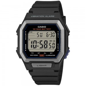 CASIO Standard Ρολόι Mαύρο Kαουτσούκ λουράκι W-738H-1AVEF