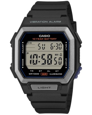 CASIO Standard Ρολόι Mαύρο Kαουτσούκ λουράκι W-738H-1AVEF