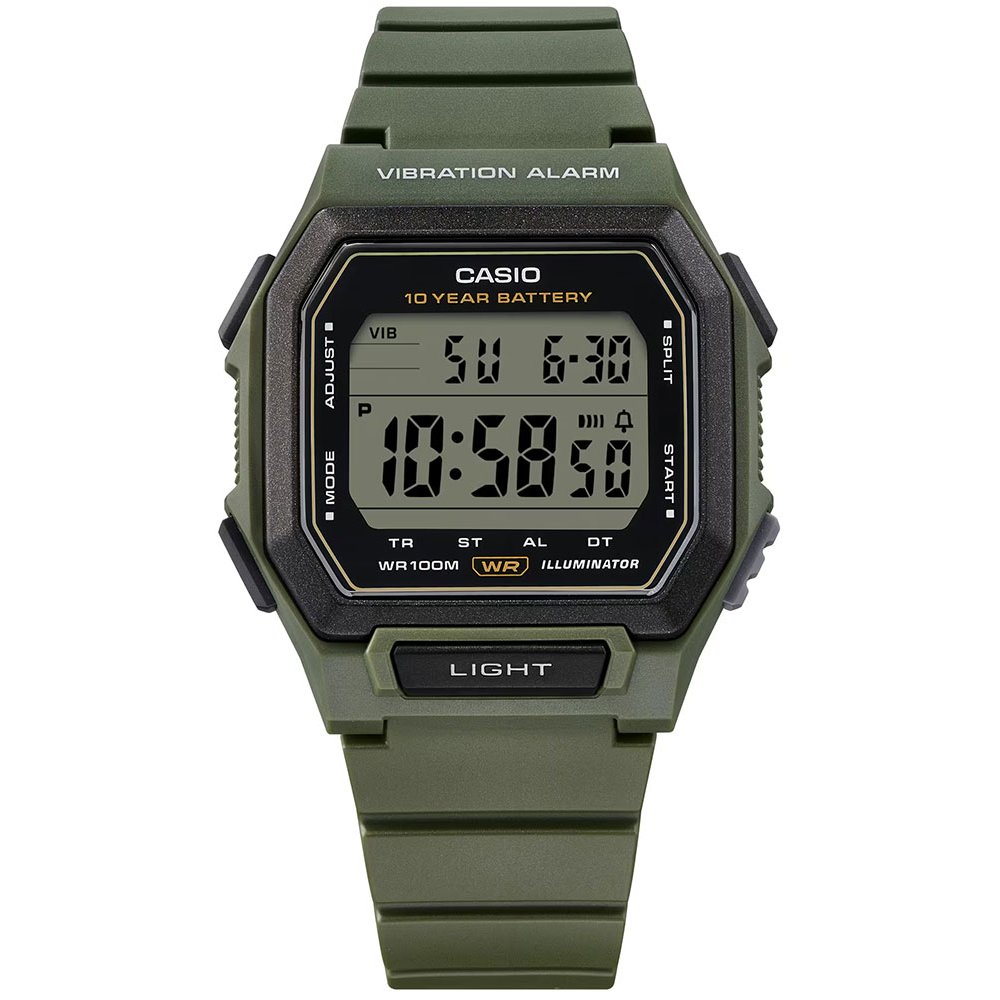CASIO Standard Ρολόι Χακί Kαουτσούκ λουράκι W-738H-3AVEF