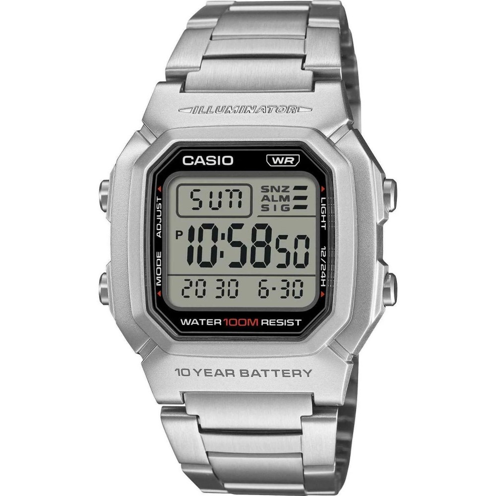 CASIO Collection Ρολόι Ανδρικό Ασημί Ανοξείδωτο Ατσάλι μπρασελέ W-800HD-1AVEF CASIO Collection Ρολόι Ανδρικό Ασημί Ανοξείδωτο Ατσάλι μπρασελέ W-800HD-1AVEF