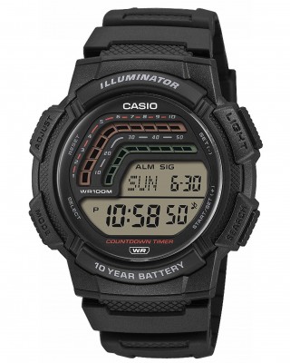 CASIO Standard Ρολόι Mαύρο Kαουτσούκ λουράκι WS-1800-1AVEF