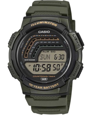 CASIO Standard Ρολόι Πράσινο Kαουτσούκ λουράκι WS-1800-3AVEF