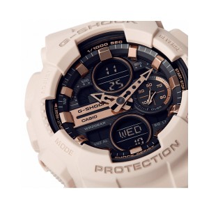 CASIO G-SHOCK Χρονογράφος Ρολόι Μπεζ Καουτσούκ Λουράκι GMA-S140M-4AER
