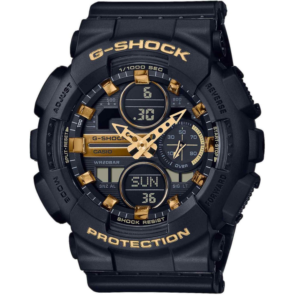 CASIO G-SHOCK Χρονογράφος Ρολόι Μαύρο Καουτσούκ Λουράκι GMA-S140M-1AER