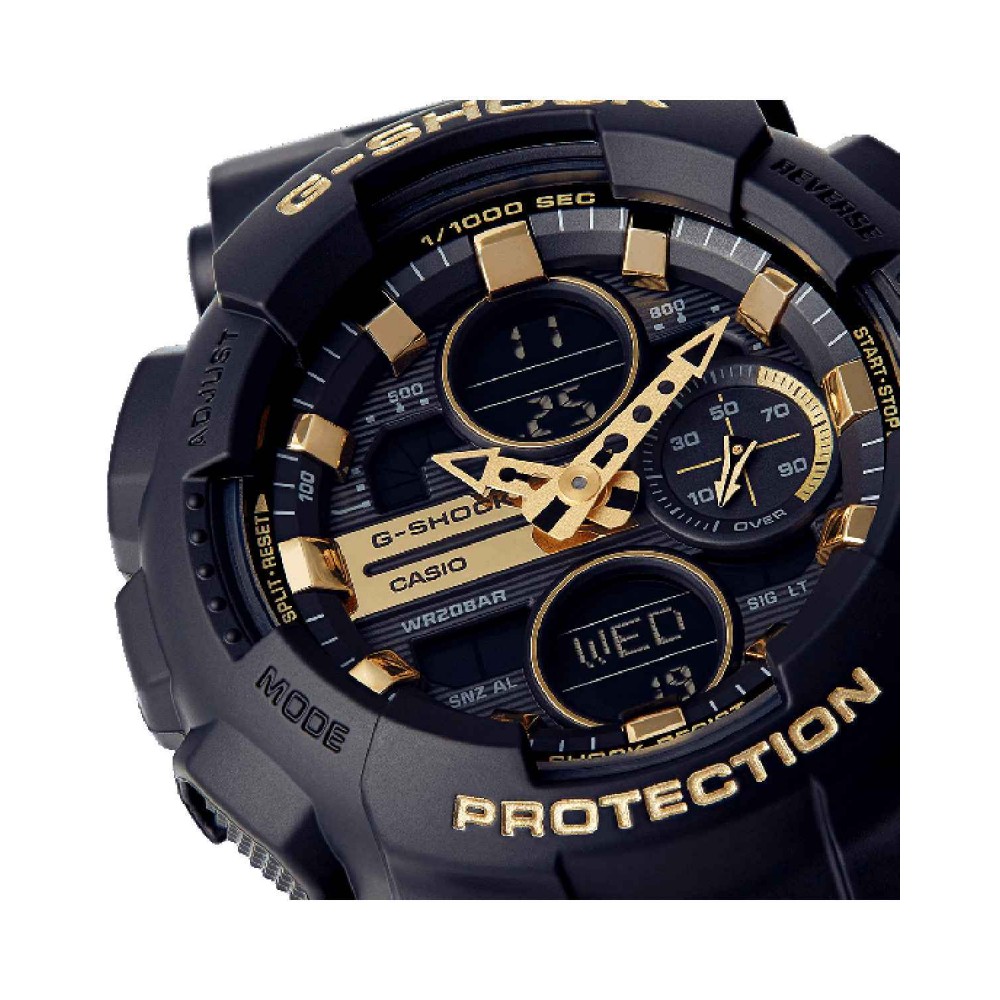 CASIO G-SHOCK Χρονογράφος Ρολόι Μαύρο Καουτσούκ Λουράκι GMA-S140M-1AER
