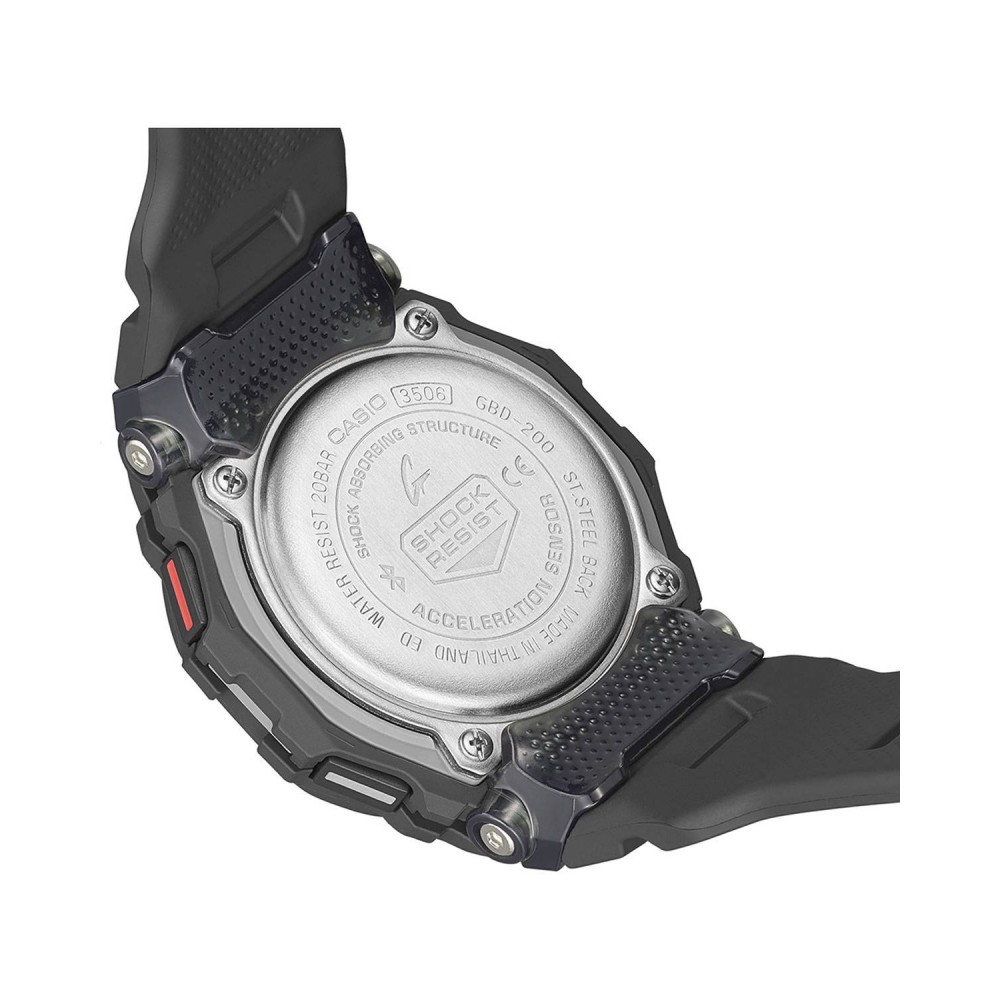 CASIO G-SHOCK Χρονογράφος Smartwatch Ρολόι Μαύρο Καουτσούκ Λουράκι GBD-200-1ER