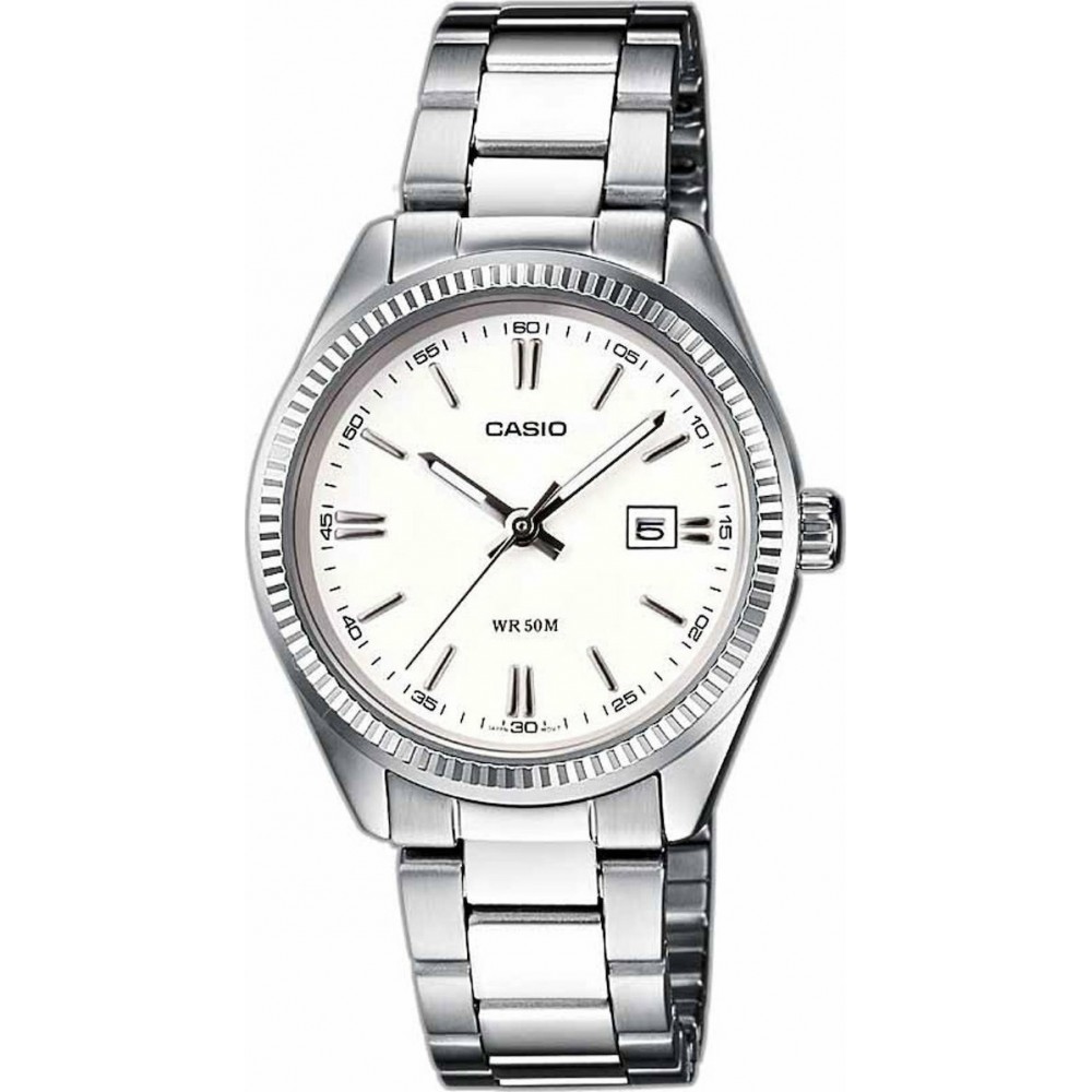 CASIO Collection Ρολόι Γυναικείο Ασημί Ανοξείδωτο Ατσάλι μπρασελέ LTP-1302PD-7A1VEG
