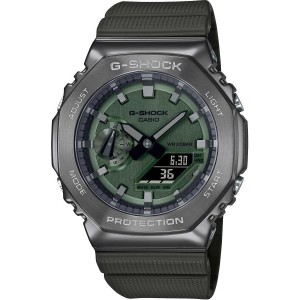 CASIO G-SHOCK Χρονογράφος Ρολόι Πράσινο Καουτσούκ Λουράκι GM-2100B-3AER