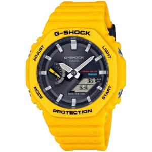 CASIO G-SHOCK Solar Smartwatch Χρονογράφος Ρολόι Κίτρινο Καουτσούκ Λουράκι GA-B2100C-9AER
