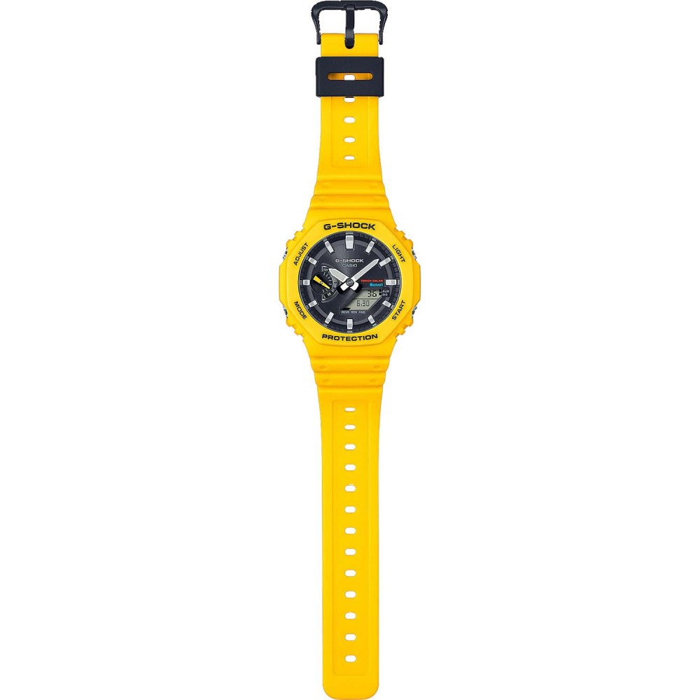 CASIO G-SHOCK Solar Smartwatch Χρονογράφος Ρολόι Κίτρινο Καουτσούκ Λουράκι GA-B2100C-9AER