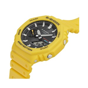 CASIO G-SHOCK Solar Smartwatch Χρονογράφος Ρολόι Κίτρινο Καουτσούκ Λουράκι GA-B2100C-9AER