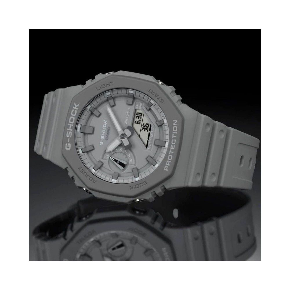 CASIO G-SHOCK Χρονογράφος Ρολόι Γκρι Καουτσούκ Λουράκι GA-2110ET-8AER