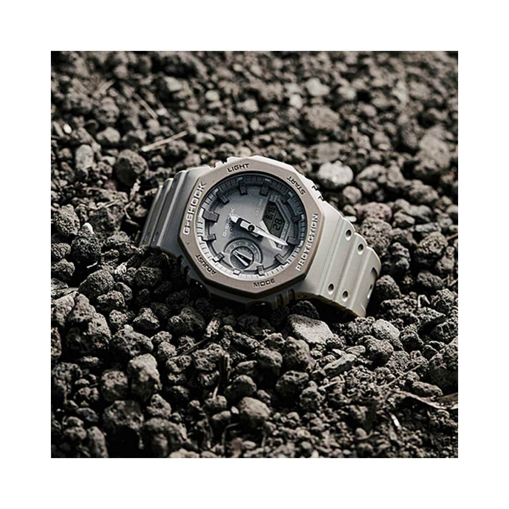 CASIO G-SHOCK Χρονογράφος Ρολόι Γκρι Καουτσούκ Λουράκι GA-2110ET-8AER