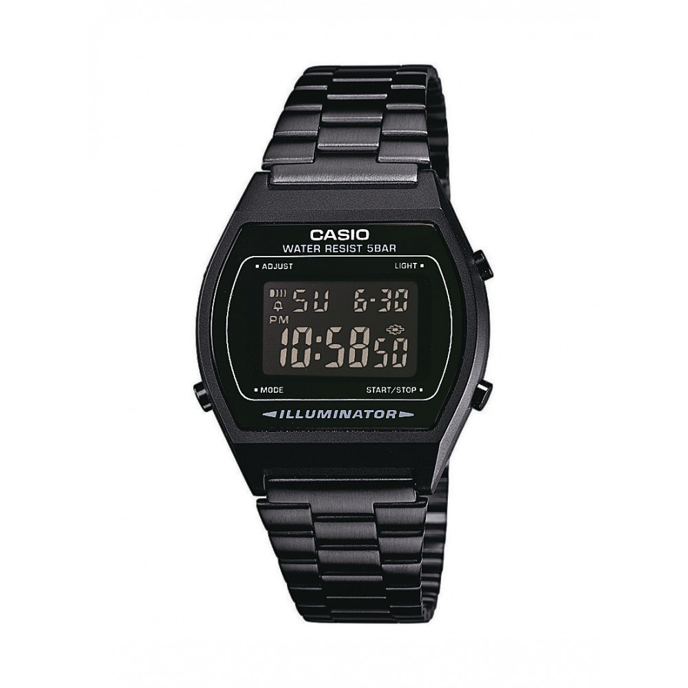 CASIO collection Χρονογράφος Μαύρο ανοξείδωτο ατσάλι μπρασελέ B-640WB-1B