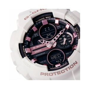 CASIO G-SHOCK Χρονογράφος Ρολόι Λευκό Καουτσούκ Λουράκι GMA-S140M-7AER