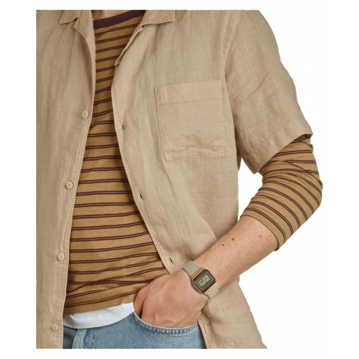CASIO Collection Ρολόι Χρονογράφος Λευκό Υφασμάτινο Λουράκι A-700WEGL-7AEF
