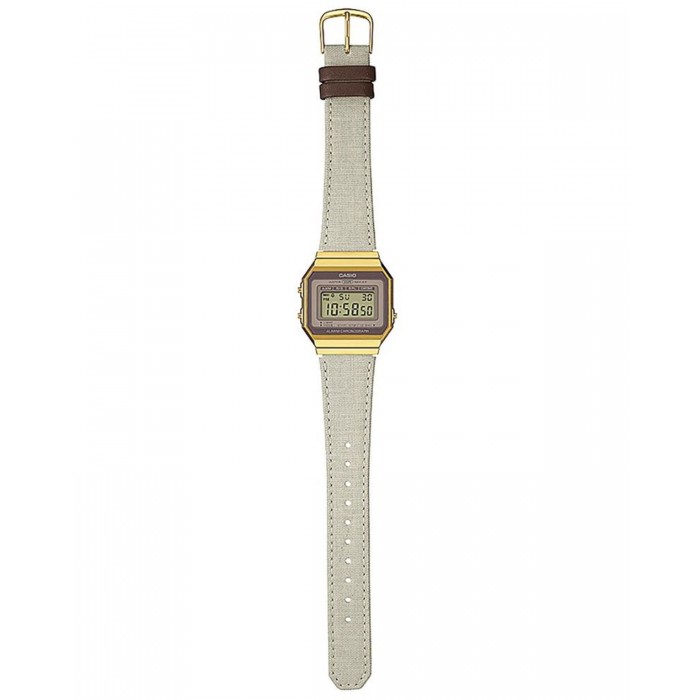 CASIO Collection Ρολόι Χρονογράφος Λευκό Υφασμάτινο Λουράκι A-700WEGL-7AEF
