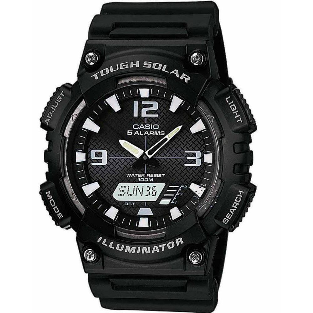 CASIO Collection Solar Ρολόι Ανδρικό Μαύρο καουτσούκ λουράκι AQ-S810W-1AVEF