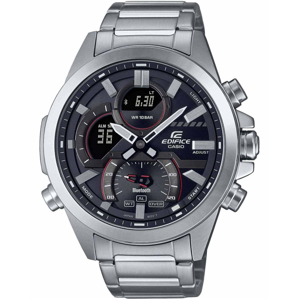 CASIO Edifice Smartwatch Ασημί Ανοιξείδωτο Ατσάλι μπρασελέ ECB-30D-1AEF