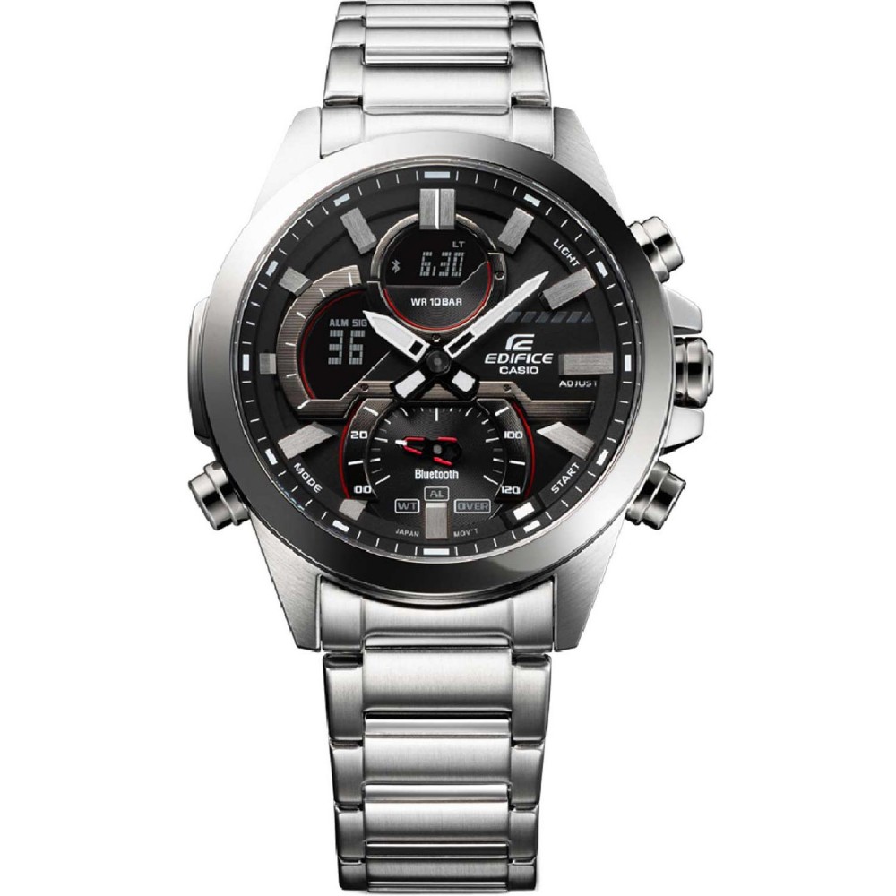 CASIO Edifice Smartwatch Ασημί Ανοιξείδωτο Ατσάλι μπρασελέ ECB-30D-1AEF