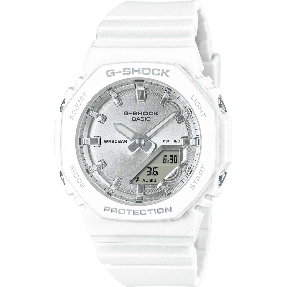 CASIO G-SHOCK Χρονογράφος Ρολόι Λευκό Λουράκι Βιολογικής προέλευσης GMA-P2100VA-7AER