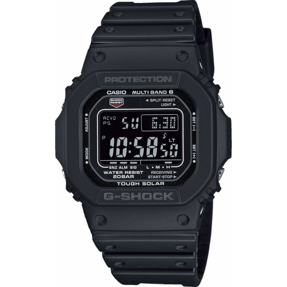 CASIO G-SHOCK Solar Χρονογράφος Ρολόι Μαύρο Καουτσούκ Λουράκι GW-M5610U-1BER