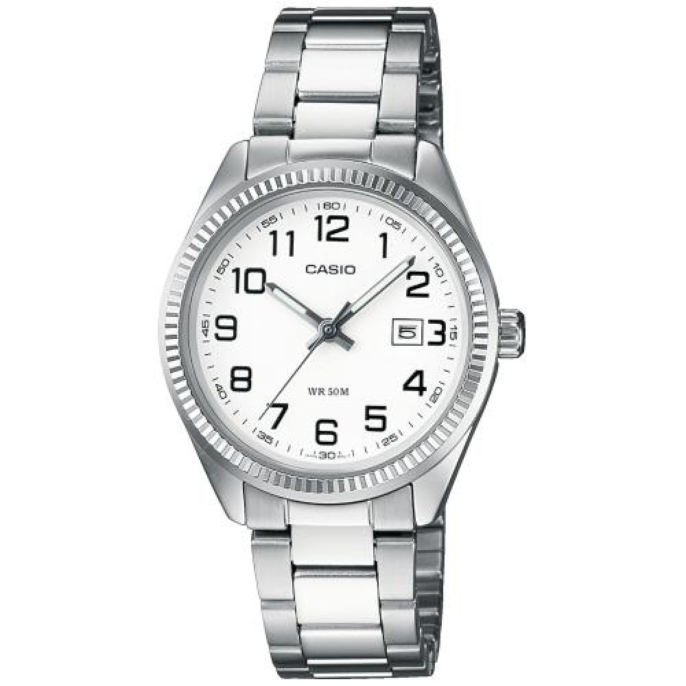CASIO Collection Ρολόι Γυναικείο Ασημί/Ροζ Επιχρυσωμένο Ανοξείδωτο Ατσάλι μπρασελέ LTP-1302PD-7BVEG
