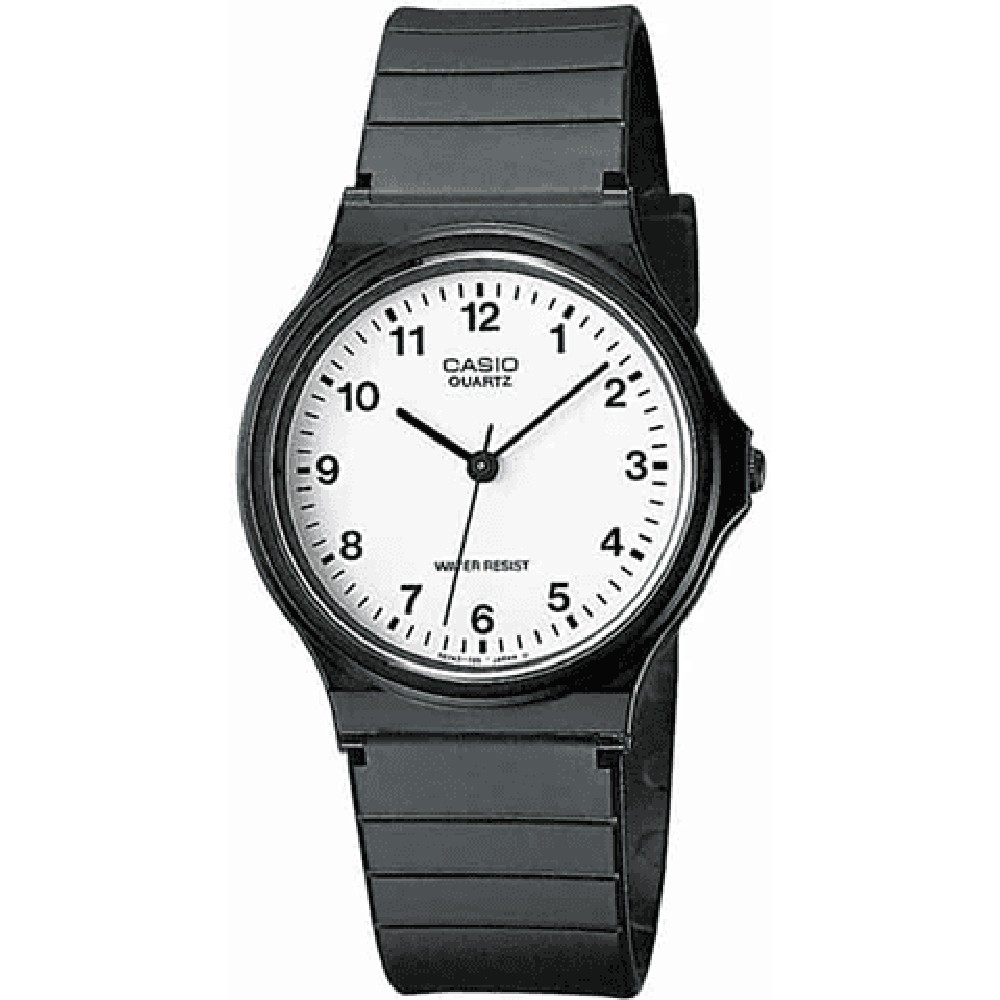 CASIO Collection Ρολόι Γυναικείο Μαύρο Καουτσούκ λουράκι MQ-24-7BLLEG