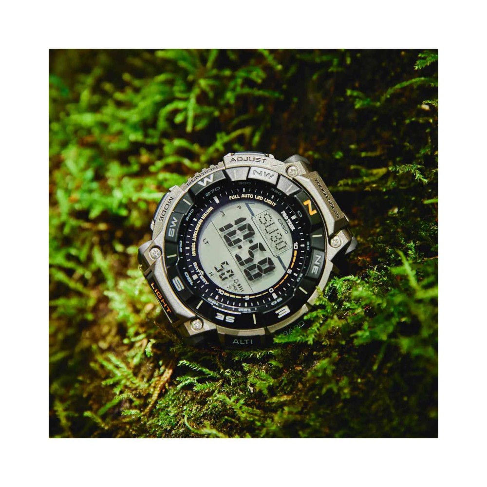 CASIO Protrek Tough Solar Chronograph Ρολόι Γκρι Ανοξείδωτο Ατσάλι μπρασελέ PRG-340T-7ER