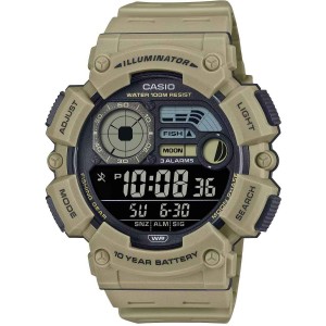 CASIO Collection Dual Time Ρολόι Μπεζ Καουτσούκ λουράκι WS-1500H-5BVEF