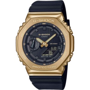 CASIO G-SHOCK Χρονογράφος Ρολόι Μαύρο Καουτσούκ Λουράκι GM-2100G-1A9ER