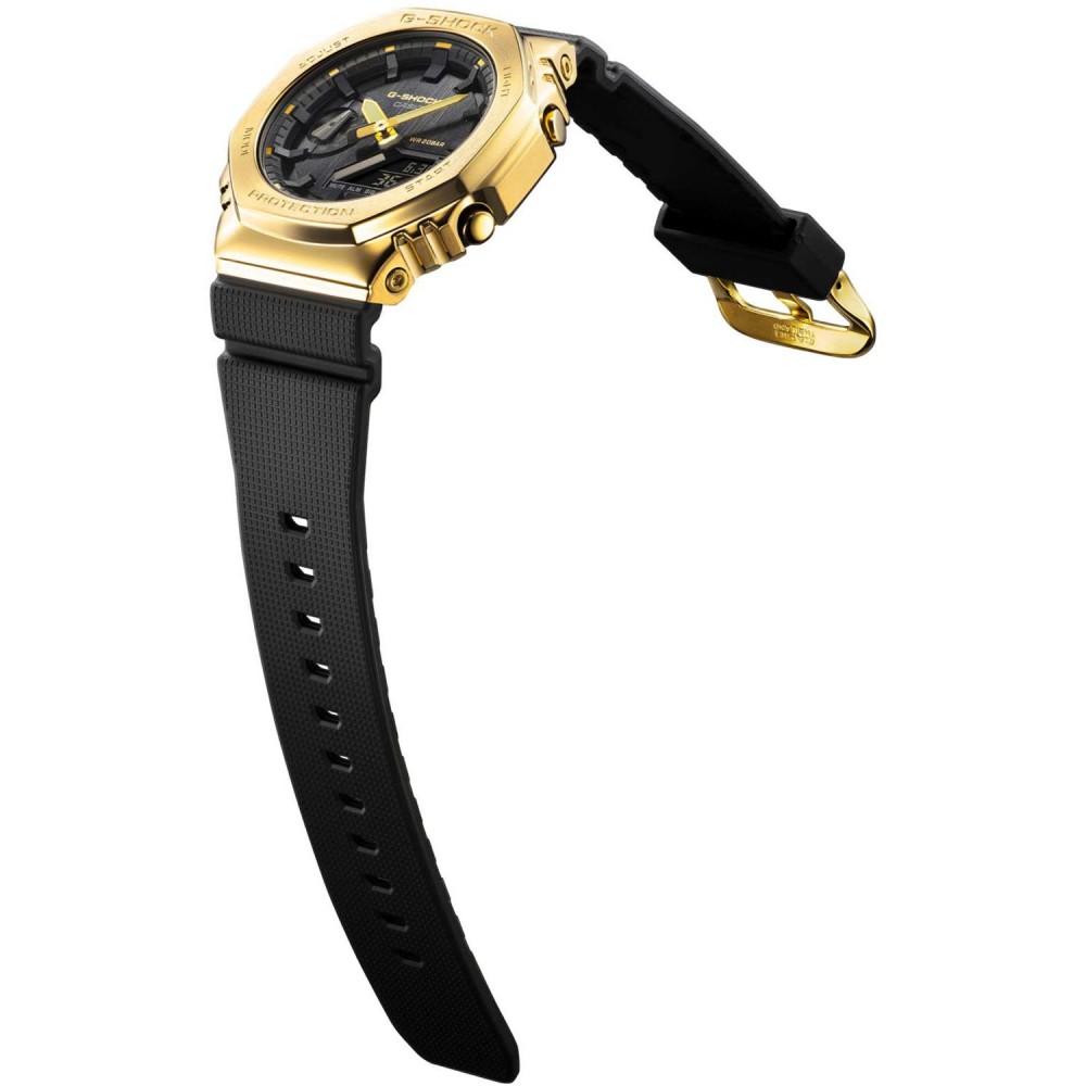 CASIO G-SHOCK Χρονογράφος Ρολόι Μαύρο Καουτσούκ Λουράκι GM-2100G-1A9ER