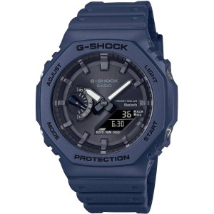 CASIO G-SHOCK Solar Smartwatch Χρονογράφος Ρολόι Μπλε Καουτσούκ Λουράκι GA-B2100-2AER
