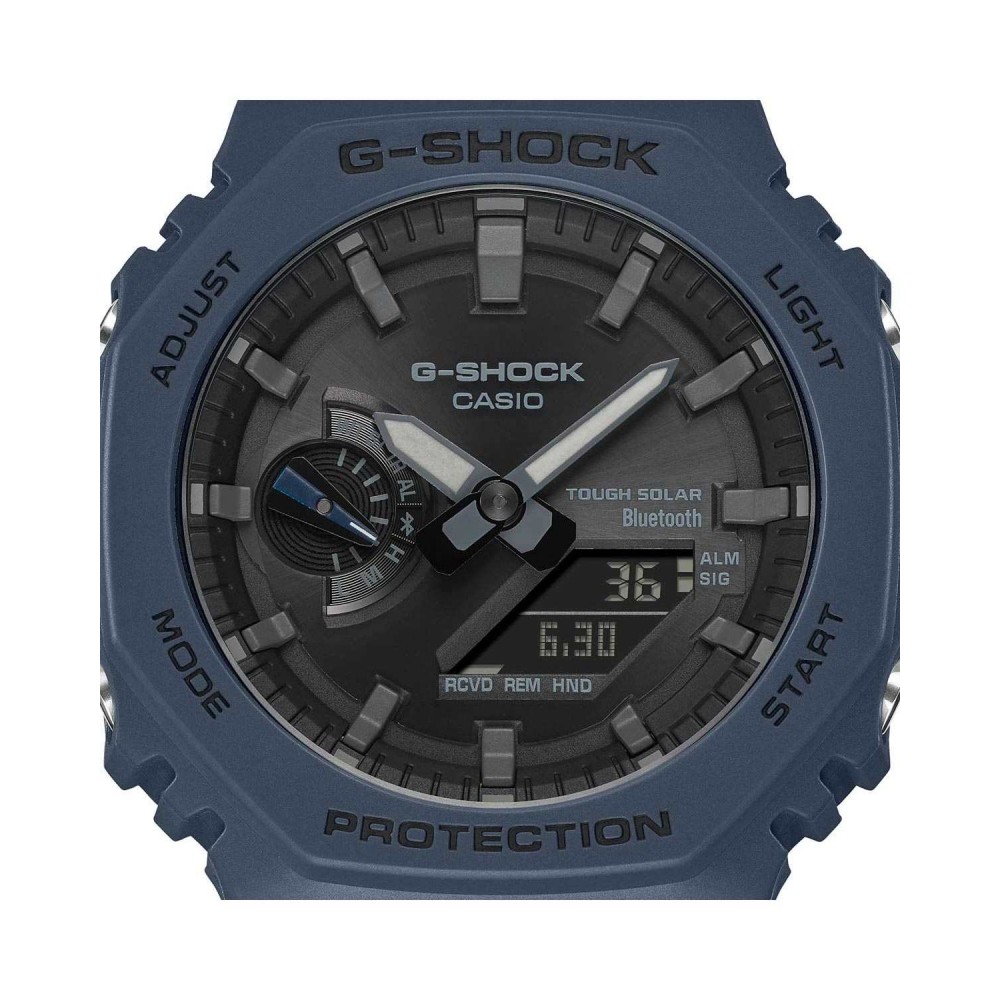 CASIO G-SHOCK Solar Smartwatch Χρονογράφος Ρολόι Μπλε Καουτσούκ Λουράκι GA-B2100-2AER