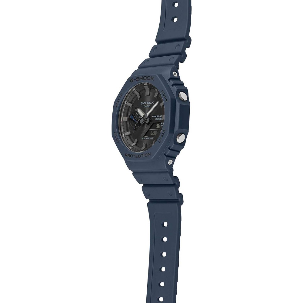 CASIO G-SHOCK Solar Smartwatch Χρονογράφος Ρολόι Μπλε Καουτσούκ Λουράκι GA-B2100-2AER