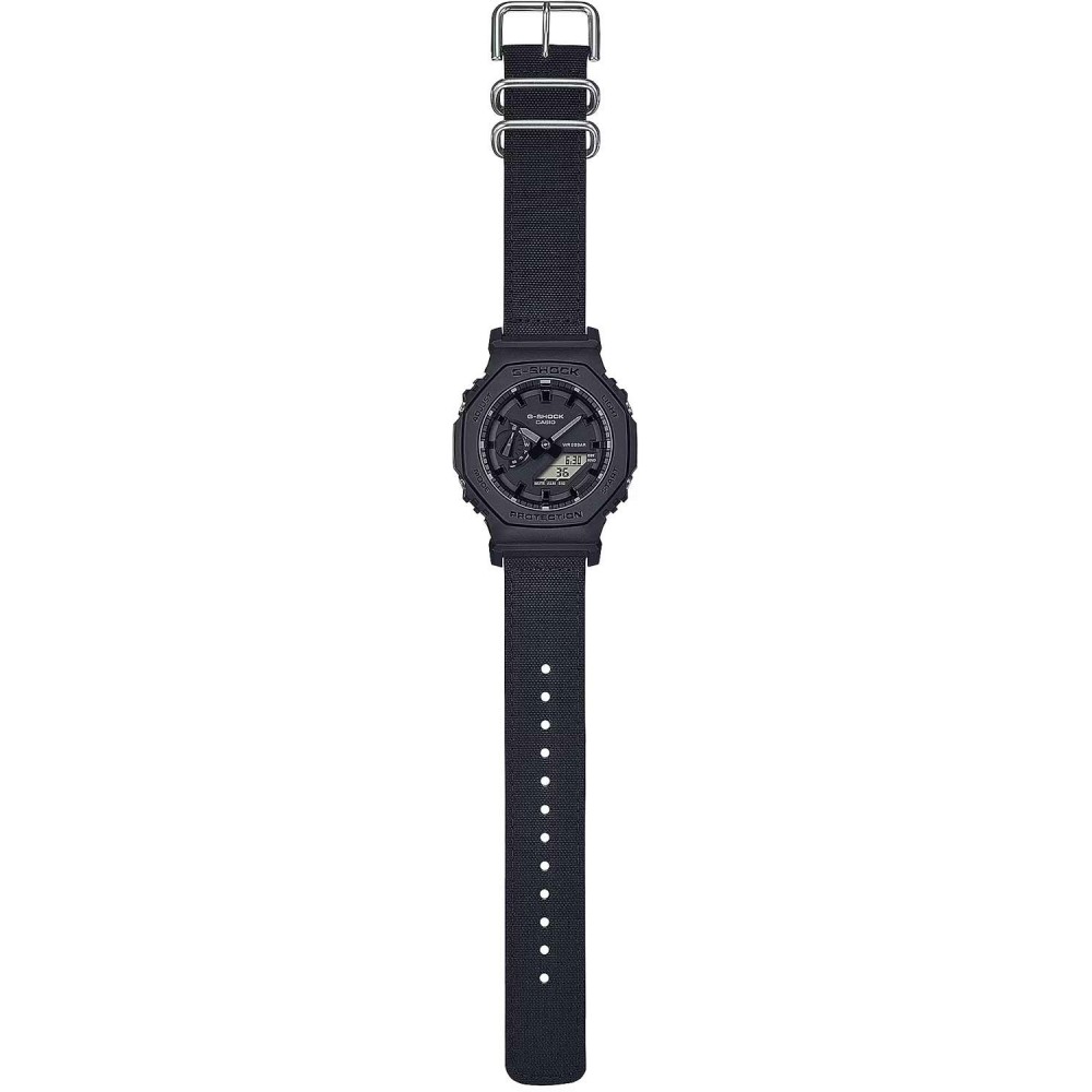 CASIO G-SHOCK Χρονογράφος Ρολόι Μαύρο Υφασμάτινο λουράκι GA-2100BCE-1AER