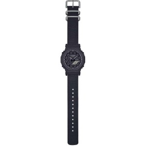 CASIO G-SHOCK Chronograph Watch Black Fabric Strap GA-2100BCE-1AER