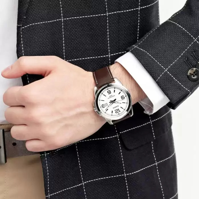 CASIO collection Καφέ δερμάτινο λουράκι MTP-1314PL-7AVEF CASIO collection Καφέ δερμάτινο λουράκι MTP-1314PL-7AVEF