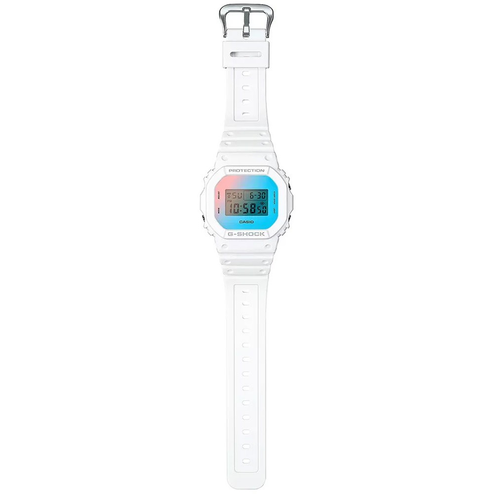 CASIO G-SHOCK Χρονογράφος Ρολόι Λευκό Καουτσούκ Λουράκι DW-5600TL-7ER