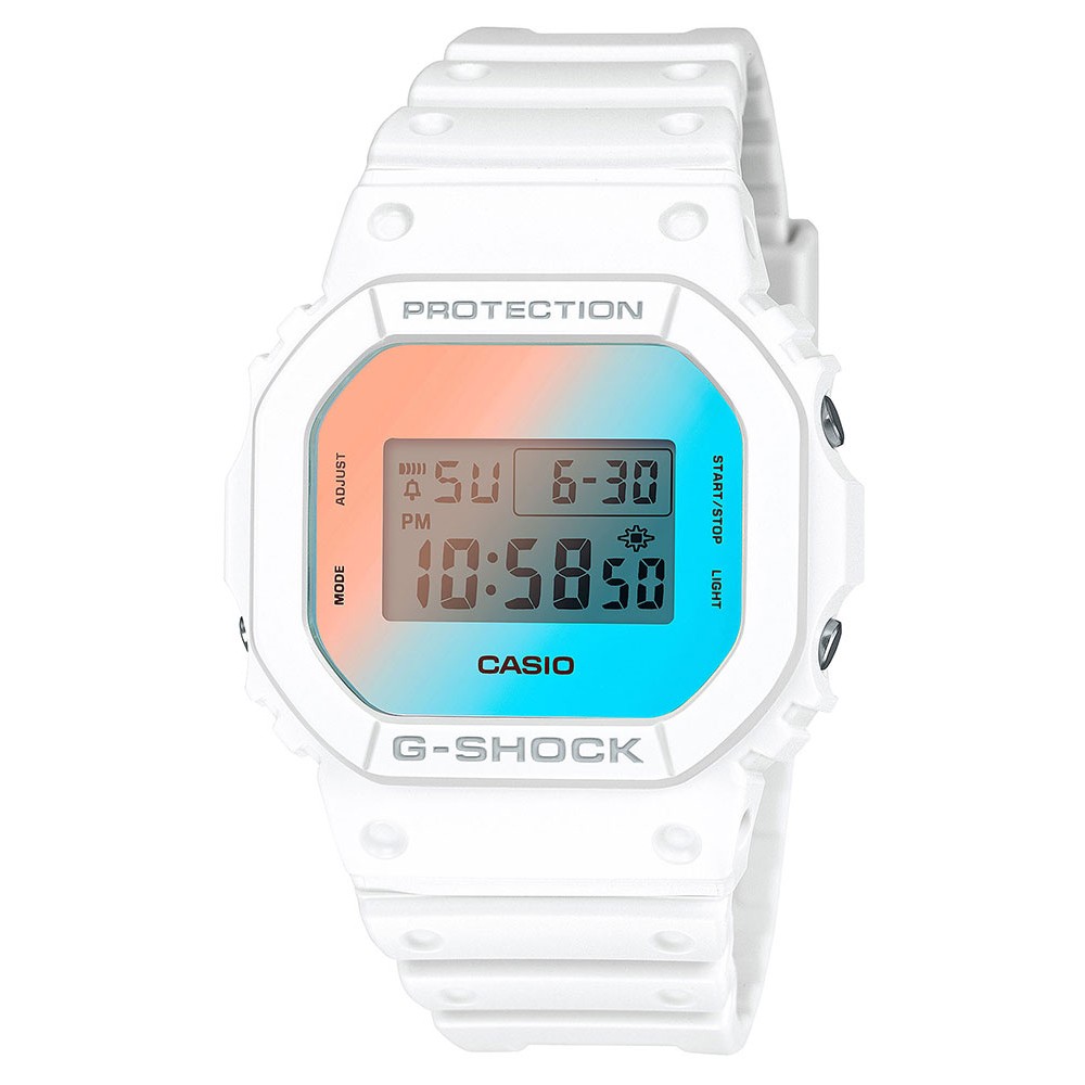CASIO G-SHOCK Χρονογράφος Ρολόι Λευκό Καουτσούκ Λουράκι DW-5600TL-7ER