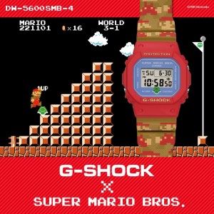 CASIO G-SHOCK SUPER MARIO BROS. Limited Edition Ρολόι Πολύχρωμο Καουτσούκ Λουράκι DW-5600SMB-4ER