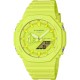 CASIO G-SHOCK Χρονογράφος Ρολόι Κίτρινο Λουράκι Βιολογικής προέλευσης GA-2100-9A9ER