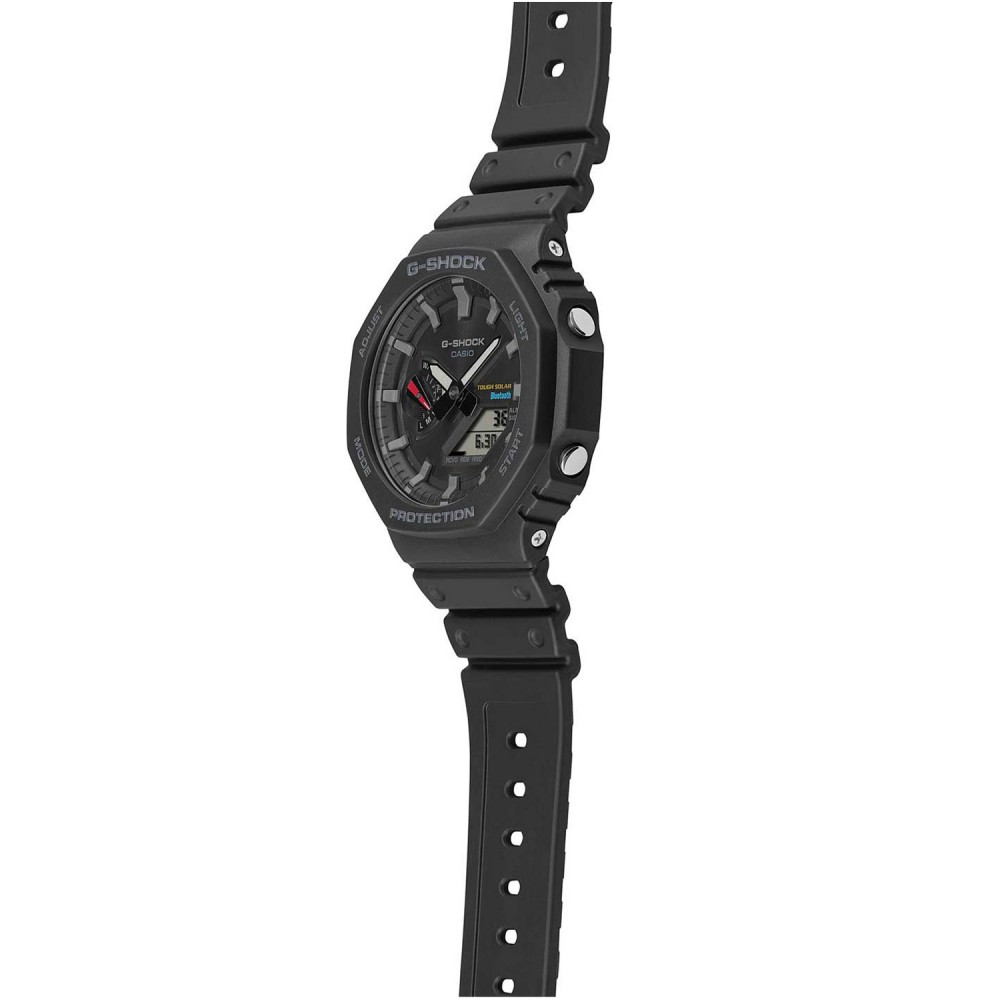 CASIO G-SHOCK Solar Smartwatch Χρονογράφος Ρολόι Μαύρο Καουτσούκ Λουράκι GA-B2100-1AER