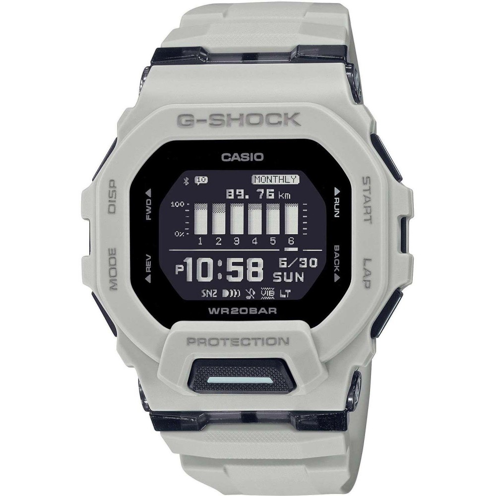CASIO G-SHOCK Χρονογράφος Smartwatch Ρολόι Γκρι Καουτσούκ Λουράκι GBD-200UU-9ER